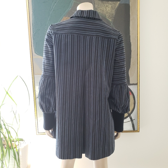 Noa Noa | Striped Padded Coat with Removable Cuffs - Picture 4 of 13